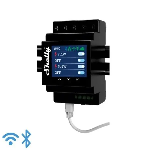 SHELLY PRO 4PM Spínací modul na DIN lištu, 1-fázový, měření spotřeby,4x16A, 110-230V, WiFi, LAN Top Prodej