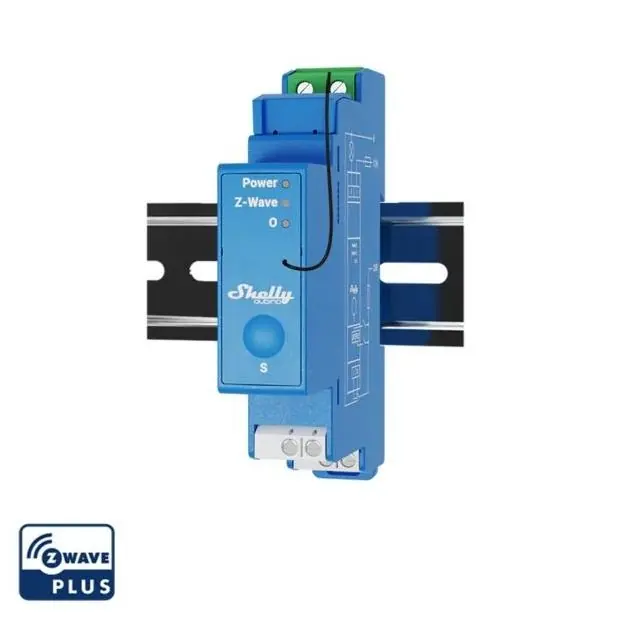 Sleva SHELLY Wave PRO 1 Spínací modul na DIN lištu, Z-Wave