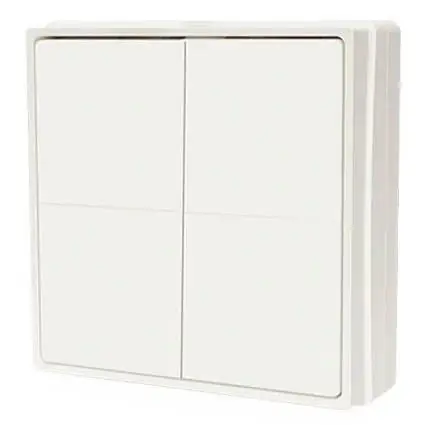 EST Shelly Nástěnný vypínač BLU WALL SW4 SA BLU Wall Switch 4 Stand Alone samostatný, 1x3V CR2032 (baterie), plast, Bluetooth, slonová kost Sleva