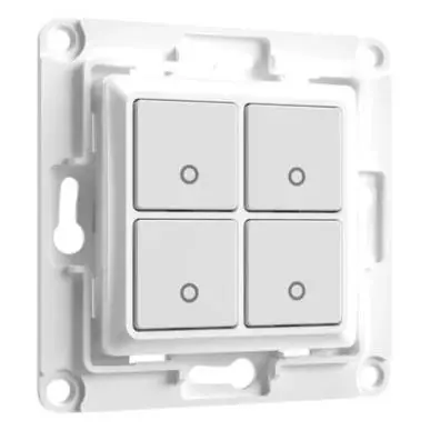 SHELLY Wall Switch 4 Spínač, snadná montáž bez nutnosti zapojení kabelů, Bluetooth, bílá Výhodná Nabídka