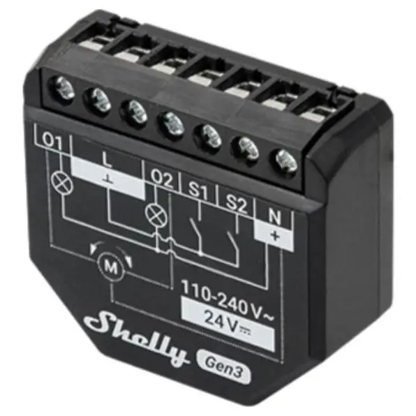 Omezená Nabídka EST Shelly Spínací modul měření spotřeby 2 PM GEN 3, 2 kanály, 110-240V, paměť 8MB, WiFi, Bluetooth
