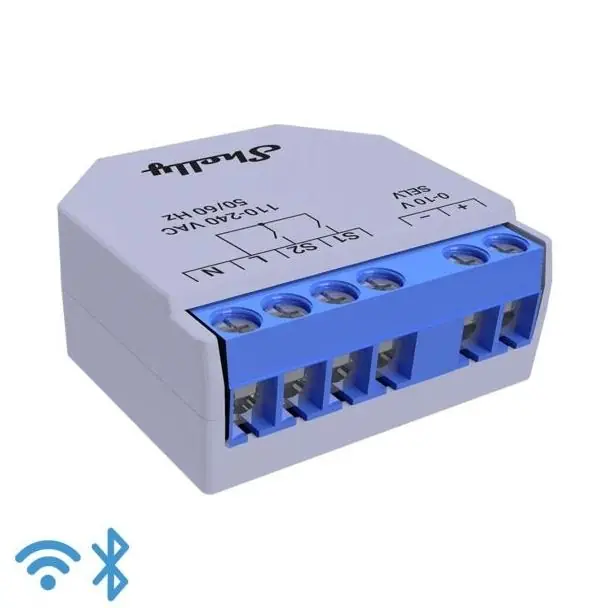 Ověřený SHELLY Dimmer 0-10V Stmívač, paměť 4MB, WiFi