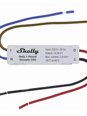 SHELLY MODUL PRO PROPOJENÍ AC VYPÍNAČŮ S DC ZAŘÍZENÍMI 1CHANNEL DECOUPLER 230V Rychlé Dodání