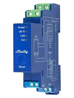 SHELLY MODUL STMÍVACÍ NA DIN LIŠTU S MĚŘENÍM SPOTŘEBY WIFI BLUETOOTH SHELLY PRO DIMMER 0/1-10V PM Výprodej