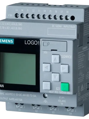 SIEMENS 6ED1052-1HB08-0BA2 LOGO! 8.4 PROG. AUTOMAT 24 RCE, 24VAC/DC, 8DI/4DO, S DISPLEJEM Sezónní Sleva