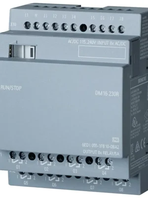 Přímo Od Výrobce SIEMENS 6ED1055-1FB10-0BA2, LOGO! MODUL ROZŠ. DM16 230 R, 115/230VUC, POUZE PRO LOGO! 8