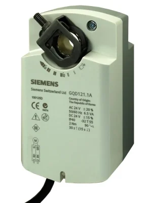Vysoce Kvalitní SIEMENS GQD121.1A POHON KLAPKOVÝ 24V, 2-BOD., 2 NM, HAV.FUNKCE