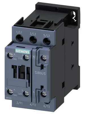 Vysoce Kvalitní SIEMENS 3RT2027-1AB00 STYKAČ 3-PÓL. S POM. KONT. 1Z+1R AC3 32A, 15KW NA 24VAC 50HZ, S0