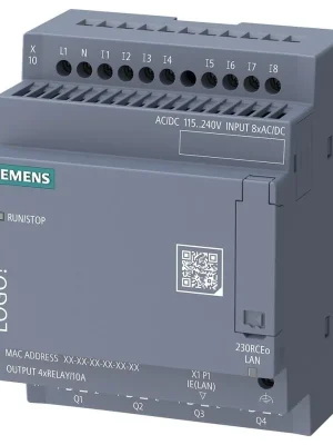 Akční Cena SIE 6ED1052-2FB08-0BA3, LOGO! 230 RCEo, 8DI/4DO, 115/230VAC/DC, BEZ DISPLEJE, LOGO! 9
