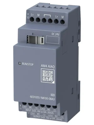 SIE 6ED1055-1MF00-0BA3, LOGO! AM4 AI AQ, 24VDC, 2 AI, 0-10 V NEBO 0/4-20 mA, 2 AQ, 0-10 V NEBO 0/4-20 mA, LOGO! 9 Must-Have