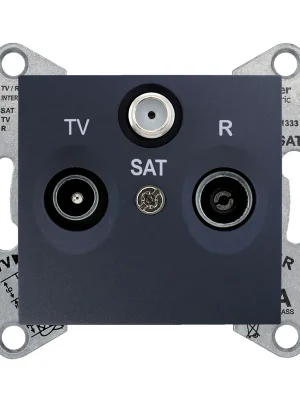 SCHNEIDER Zásuvka Sedna TV+R+SAT průb.4dB graphite Výprodej