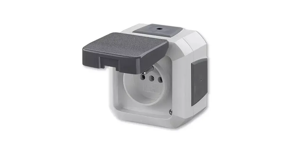 ABB VARIANT+ venkovní zásuvka IP54 s víčkem, průběžná, 5519N-C02540 S šedá, bezšroubové svorky Akční Cena