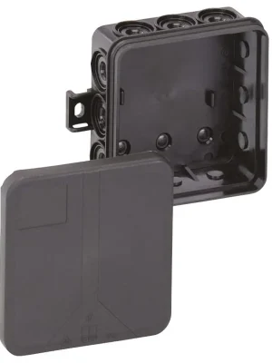 SPELSBERG I 12 - L/SW KRABICE NA OM. PRÁZDNÁ 85X85X37 MM IP55 ČERNÁ S ÚCHYTY 33221201 Omezená Nabídka