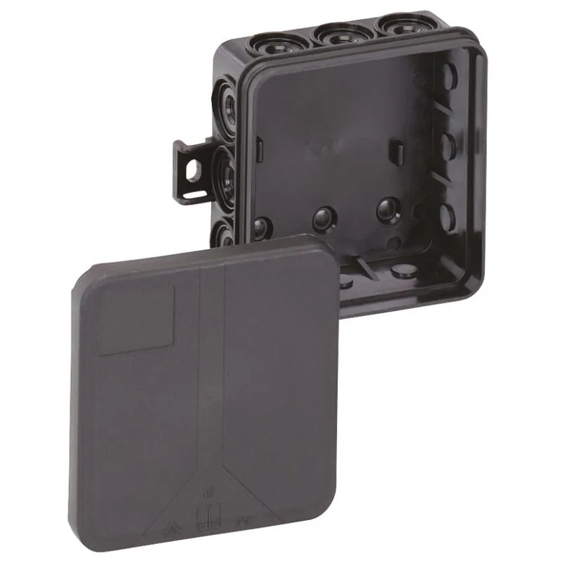 SPELSBERG I 12 - L/SW KRABICE NA OM. PRÁZDNÁ 85X85X37 MM IP55 ČERNÁ S ÚCHYTY 33221201 Omezená Nabídka