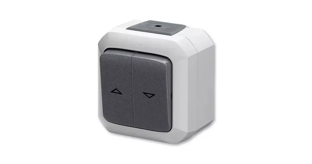 ABB VARIANT+ venkovní vypínač žaluziový IP54 ř. 1/0+1/0, 3559N-C88510 S šedá, bezšroubové svorky Novinka