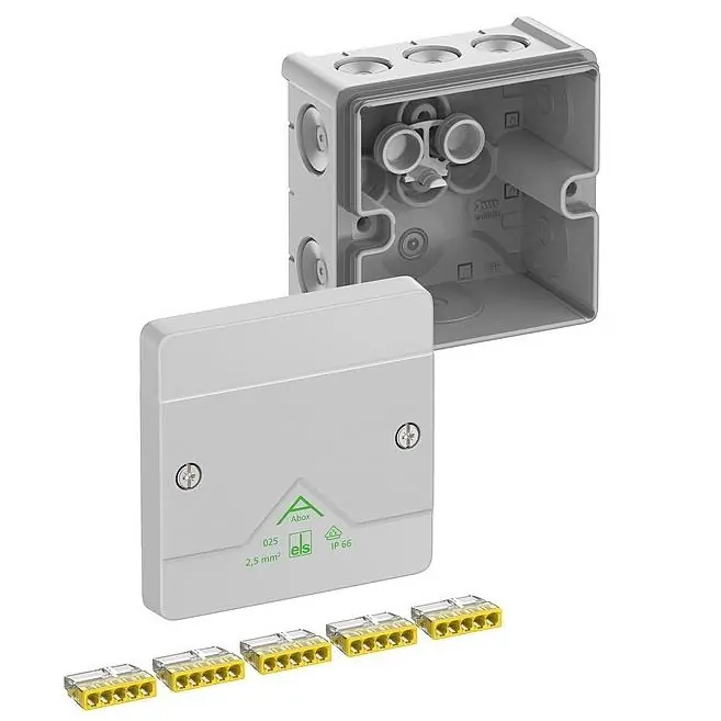 SPELSBERG ABOX 025-2,5MM2 NEW KRABICE NA OM. SE SVORKOVNICÍ 5X5X2,5MM2 IP66 ŠEDÁ 87X87X52MM 80242001 Levný