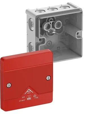 Rozbočovací krabice Spelsberg Abox 025-L/SB IP66 87x87x52mm prázdná s červeným víkem šedá 80270001 Nejlepší Volba