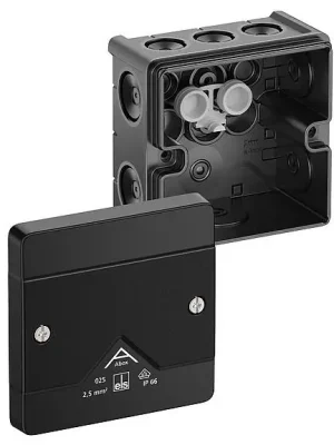 Rozbočovací krabice Spelsberg Abox 025-L/SW IP66 87x87x52mm prázdná černá 80200001 Cenově Výhodný