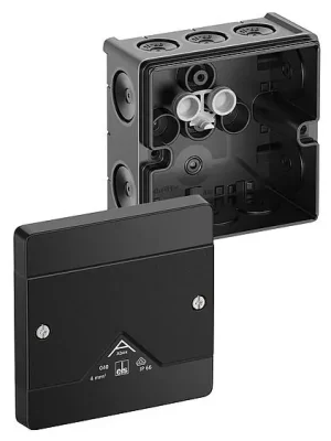Finální Výprodej Rozbočovací krabice Spelsberg Abox 040-L/SW IP66 102x102x57mm prázdná černá 80400001