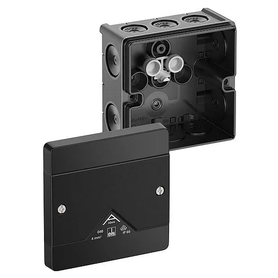 Finální Výprodej Rozbočovací krabice Spelsberg Abox 040-L/SW IP66 102x102x57mm prázdná černá 80400001