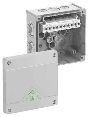 Finální Výprodej SPELSBERG ABOX 060-6MM2 NEW KRABICE NA OM. SE SVORKOVNICÍ 1X5X6MM2 IP66 ŠEDÁ 127X127X70MM 80642001