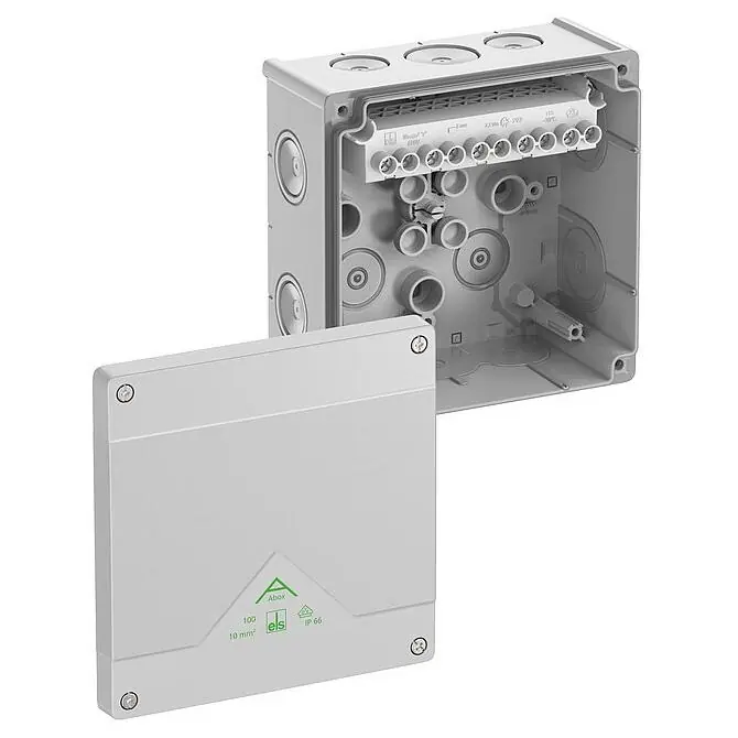 SPELSBERG ABOX 100-102 NEW KRABICE NA OM. SE SVORKOVNICÍ 1X5X102 IP66 ŠEDÁ 152X152X80MM 81042001 Nejlepší Volba