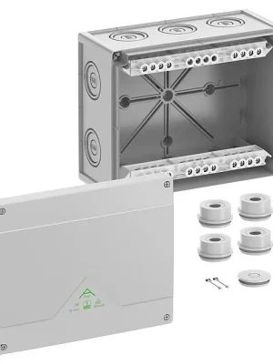 Rozbočovací krabice Spelsberg Abox 250-252 IP55/IP66 252x202x120mm se svorkovnicí 1x5x252 šedá 82542001 Nová Kolekce