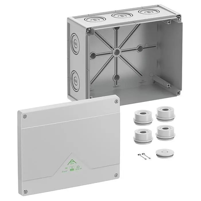 Novinka Rozbočovací krabice Spelsberg Abox 250-L IP55/IP66 252x202x120mm prázdná šedá 82540001