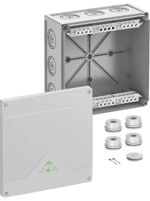 Super Cena SPELSBERG ABOX 350-35MM2 NEW KRABICE NA OM. SE SVORKOVNICÍ 1X5X35MM2 IP55/IP66 ŠEDÁ 252X252X120MM 83542001