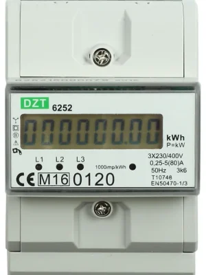 INEPRO Elektroměr DZT 6252 0,25-80A CZ 3 fázový cejch Nová Kolekce