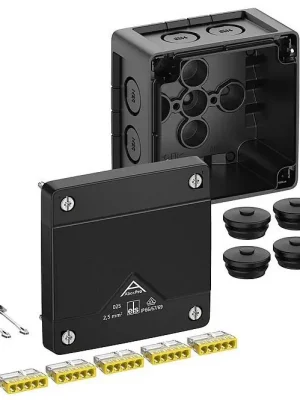 Must-Have SPELSBERG ABOX PRO 025-2,5MM2/SW NEW KRABICE NA OM. SE SVORKOVNICÍ 5X5X2,5MM2 IP66/IP67/IP69 ČERNÁ 92X92X60MM 40202001