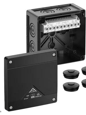 Rozbočovací krabice Spelsberg Abox Pro 060-6mm2/SW IP66/IP67/IP69 127x127x75mm se svorkovnicí 1x5x6mm2 černá 40602001 Nejlepší Cena