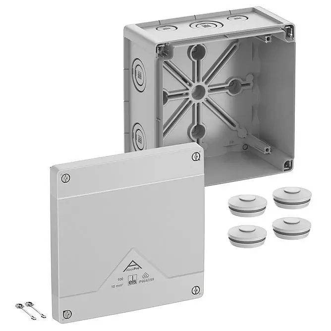 Rozbočovací krabice Spelsberg Abox Pro 100-L IP66/IP67/IP69 152x152x85mm prázdná šedá 41040001 Přímo Od Výrobce