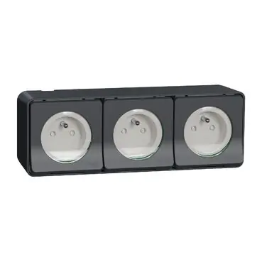 SCHNEIDER Trojzásuvka MUR 36037 230V IP55 antracit Originální