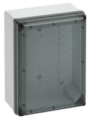 Cenově Výhodný Krabice prázdná Spelsberg GEOS-L 3040-18-to průhledná/šedá IP66/67/69 IK09 UV stabilní UI=1000V AC 1500V DC 300x400x180mm 70143401