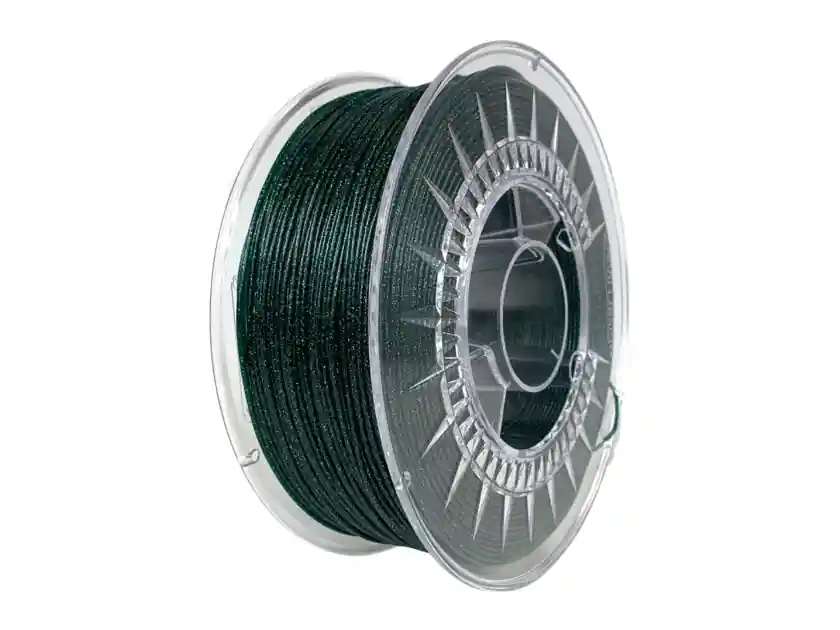 PLA filament 1,75 mm Galaxy třpytivý zelený Devil Design 1kg Výprodej
