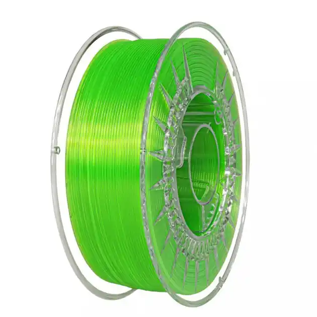 Přímo Od Výrobce Filament Devil Design PETG JASNĚ ZELENÁ TRANSPARENTNÍ 1,75 mm 1 kg.