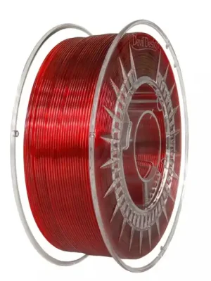 Filament Devil Design PETG RUBÍNOVĚ ČERVENÁ TRANSPARENTNÍ 1,75 mm 1 kg. Ihned K Objednání