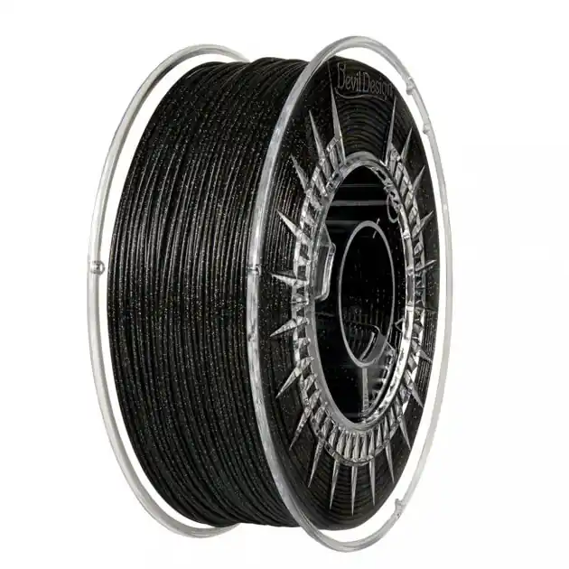 Levný Filament Devil Design PLA ČERNÁ GALAXY 1,75 mm 1 kg.