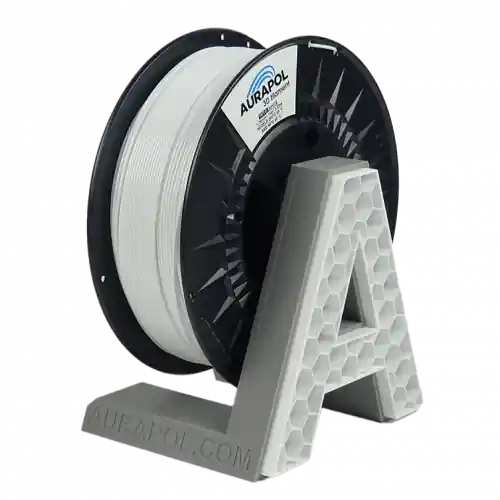 Zlevněný Filament Aurapol PETG BÍLÁ 1,75 mm 1 kg.