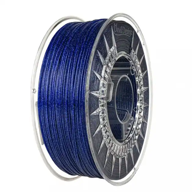 Cenový Hit Filament Devil Design PLA STŘEDNĚ MODRÁ GALAXY 1,75 mm 1 kg.