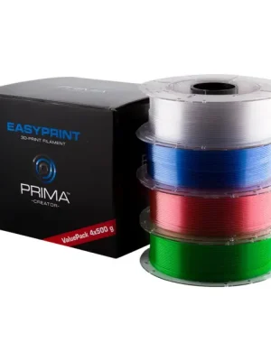 EasyPrint PETG Výhodné balení - 1,75 mm - 4x 500 g (Celkem 2 kg) - Čirá, Růžová, Světle modrá, Zelená Sleva
