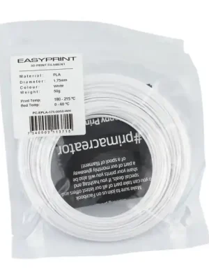 Vysoce Kvalitní Vzorek PLA EasyPrint - 1,75 mm - 35 g - bílá