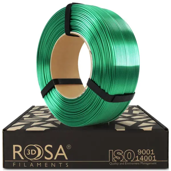 Ověřený ReFill ROSA3D PLA SILK SMARAGDOVÁ ZELENÁ 1,75 mm 1 kg