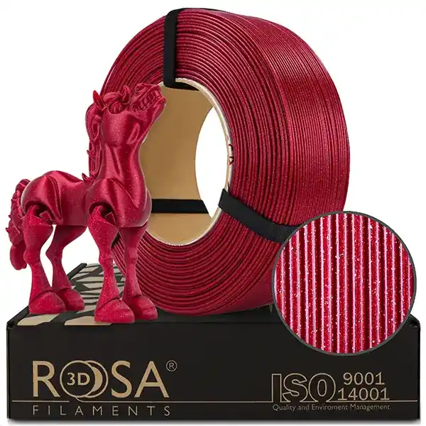 ReFill ROSA3D PLA GALAXY VÍNOVĚ ČERVENÁ 1,75 mm 1 kg Vysoce Kvalitní