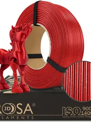 Levný ReFill ROSA3D PLA GALAXY KARMÍNOVĚ ČERVENÁ 1,75 mm 1 kg
