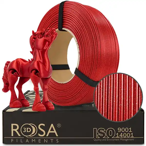 Levný ReFill ROSA3D PLA GALAXY KARMÍNOVĚ ČERVENÁ 1,75 mm 1 kg