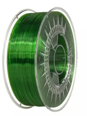 Filament DEVIL DESIGN PETG ZELENÁ TRANSPARENTNÍ 1,75 mm 1 kg. Nejlepší Volba