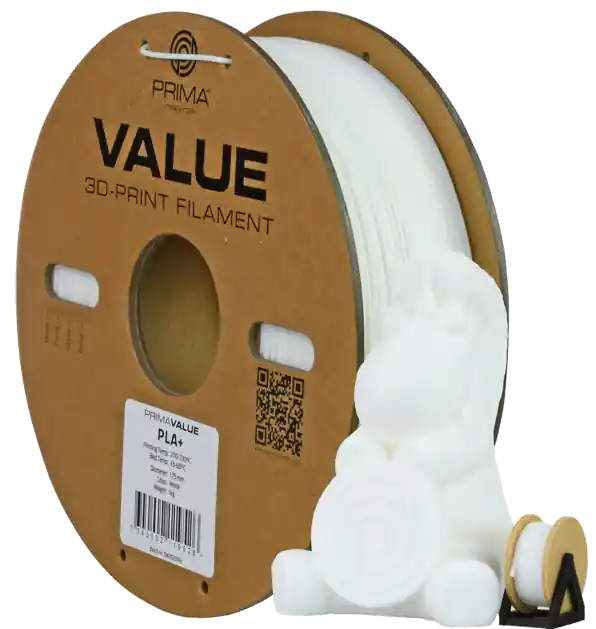 Nízká Cena PrimaValue PLA+ - Bílá - 2,85mm - 1kg