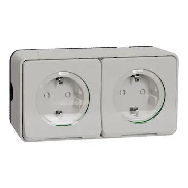 Akce SCHNEIDER Dvojzásuvka MUR39035 230V IP55 polar